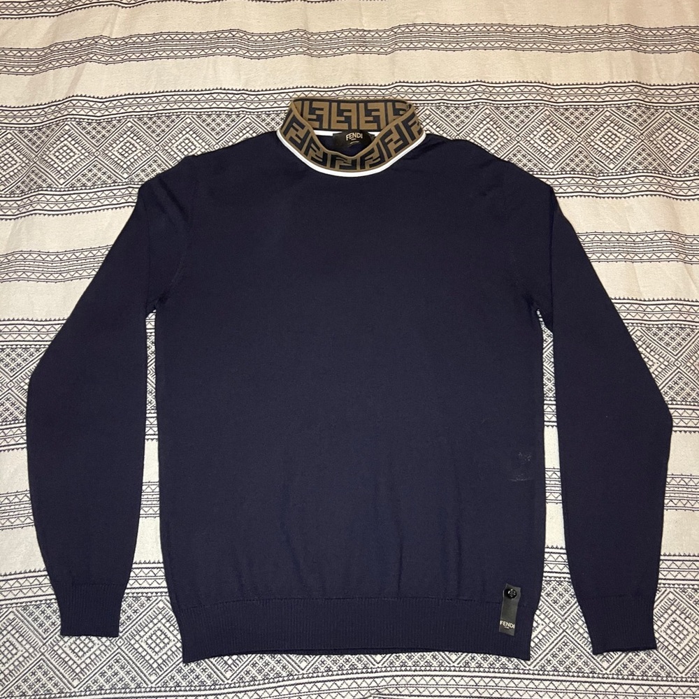 COPY - Navy 'Forever Fendi' Knit Merino Sweater